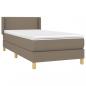 Preview: Boxspringbett mit Matratze Taupe 90x200 cm Stoff