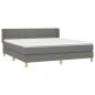 Preview: Boxspringbett mit Matratze Dunkelgrau 180x200 cm Stoff