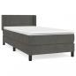 Preview: Boxspringbett mit Matratze Dunkelgrau 90x200 cm Samt