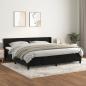 Preview: ARDEBO.de - Boxspringbett mit Matratze Schwarz 200x200 cm Samt