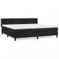 Preview: Boxspringbett mit Matratze Schwarz 200x200 cm Samt