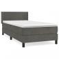 Preview: Boxspringbett mit Matratze Dunkelgrau 90x200 cm Samt