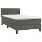 Preview: Boxspringbett mit Matratze Dunkelgrau 90x200 cm Samt