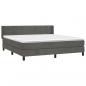 Preview: Boxspringbett mit Matratze Dunkelgrau 180x200 cm Samt