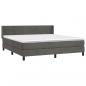 Preview: Boxspringbett mit Matratze Dunkelgrau 160x200 cm Samt