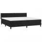 Preview: Boxspringbett mit Matratze Schwarz 200x200 cm Samt