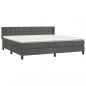 Preview: Boxspringbett mit Matratze Dunkelgrau 200x200 cm Samt