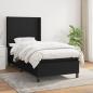 Preview: ARDEBO.de - Boxspringbett mit Matratze Schwarz 80x200 cm Stoff