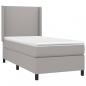 Preview: Boxspringbett mit Matratze Hellgrau 90x200 cm Stoff