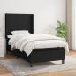 Preview: ARDEBO.de - Boxspringbett mit Matratze Schwarz 90x200 cm Stoff