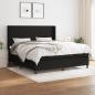 Preview: ARDEBO.de - Boxspringbett mit Matratze Schwarz 160x200 cm Stoff