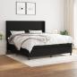 Preview: ARDEBO.de - Boxspringbett mit Matratze Schwarz 180x200 cm Stoff