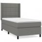 Preview: Boxspringbett mit Matratze Dunkelgrau 100x200 cm Stoff