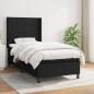 Preview: ARDEBO.de - Boxspringbett mit Matratze Schwarz 100x200 cm Stoff