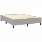 Preview: Boxspringbett mit Matratze Hellgrau 140x190 cm Stoff