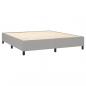 Preview: Boxspringbett mit Matratze Hellgrau 180x200 cm Stoff