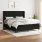 Preview: ARDEBO.de - Boxspringbett mit Matratze Schwarz 180x200 cm Stoff