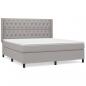 Preview: Boxspringbett mit Matratze Hellgrau 160x200 cm Stoff