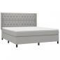 Preview: Boxspringbett mit Matratze Hellgrau 160x200 cm Stoff