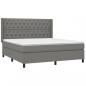 Preview: Boxspringbett mit Matratze Dunkelgrau 160x200 cm Stoff