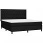 Preview: Boxspringbett mit Matratze Schwarz 160x200 cm Stoff