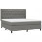 Preview: Boxspringbett mit Matratze Dunkelgrau 180x200 cm Stoff