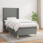 Preview: ARDEBO.de - Boxspringbett mit Matratze Dunkelgrau 90x190 cm Stoff