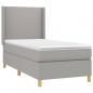 Preview: Boxspringbett mit Matratze Hellgrau 90x200 cm Stoff