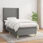 Preview: ARDEBO.de - Boxspringbett mit Matratze Dunkelgrau 90x200 cm Stoff