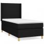 Preview: Boxspringbett mit Matratze Schwarz 90x200 cm Stoff