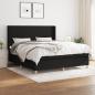 Preview: ARDEBO.de - Boxspringbett mit Matratze Schwarz 160x200 cm Stoff