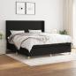 Preview: ARDEBO.de - Boxspringbett mit Matratze Schwarz 180x200 cm Stoff