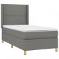 Preview: Boxspringbett mit Matratze Dunkelgrau 100x200 cm Stoff