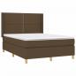 Preview: Boxspringbett mit Matratze Dunkelbraun 140x190 cm Stoff