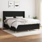 Preview: ARDEBO.de - Boxspringbett mit Matratze Schwarz 160x200 cm Stoff