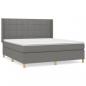 Preview: Boxspringbett mit Matratze Dunkelgrau 180x200 cm Stoff