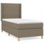 Preview: Boxspringbett mit Matratze Taupe 90x200 cm Stoff