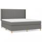 Preview: Boxspringbett mit Matratze Dunkelgrau 180x200 cm Stoff