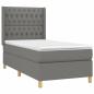 Preview: Boxspringbett mit Matratze Dunkelgrau 100x200 cm Stoff