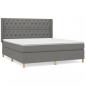 Preview: Boxspringbett mit Matratze Dunkelgrau 160x200 cm Stoff