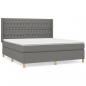 Preview: Boxspringbett mit Matratze Dunkelgrau 180x200 cm Stoff