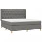 Preview: Boxspringbett mit Matratze Dunkelgrau 180x200 cm Stoff