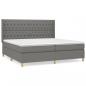 Preview: Boxspringbett mit Matratze Dunkelgrau 200x200 cm Stoff