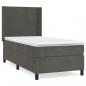 Preview: Boxspringbett mit Matratze Dunkelgrau 80x200 cm Samt