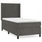 Preview: Boxspringbett mit Matratze Dunkelgrau 90x200 cm Samt