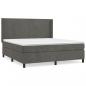 Preview: Boxspringbett mit Matratze Dunkelgrau 160x200 cm Samt