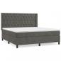 Preview: Boxspringbett mit Matratze Dunkelgrau 160x200 cm Samt