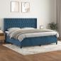 Preview: ARDEBO.de - Boxspringbett mit Matratze Dunkelblau 200x200 cm Samt