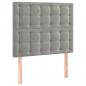 Preview: Boxspringbett mit Matratze Hellgrau 90x190 cm Samt