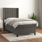 Preview: ARDEBO.de - Boxspringbett mit Matratze Dunkelgrau 90x190 cm Samt